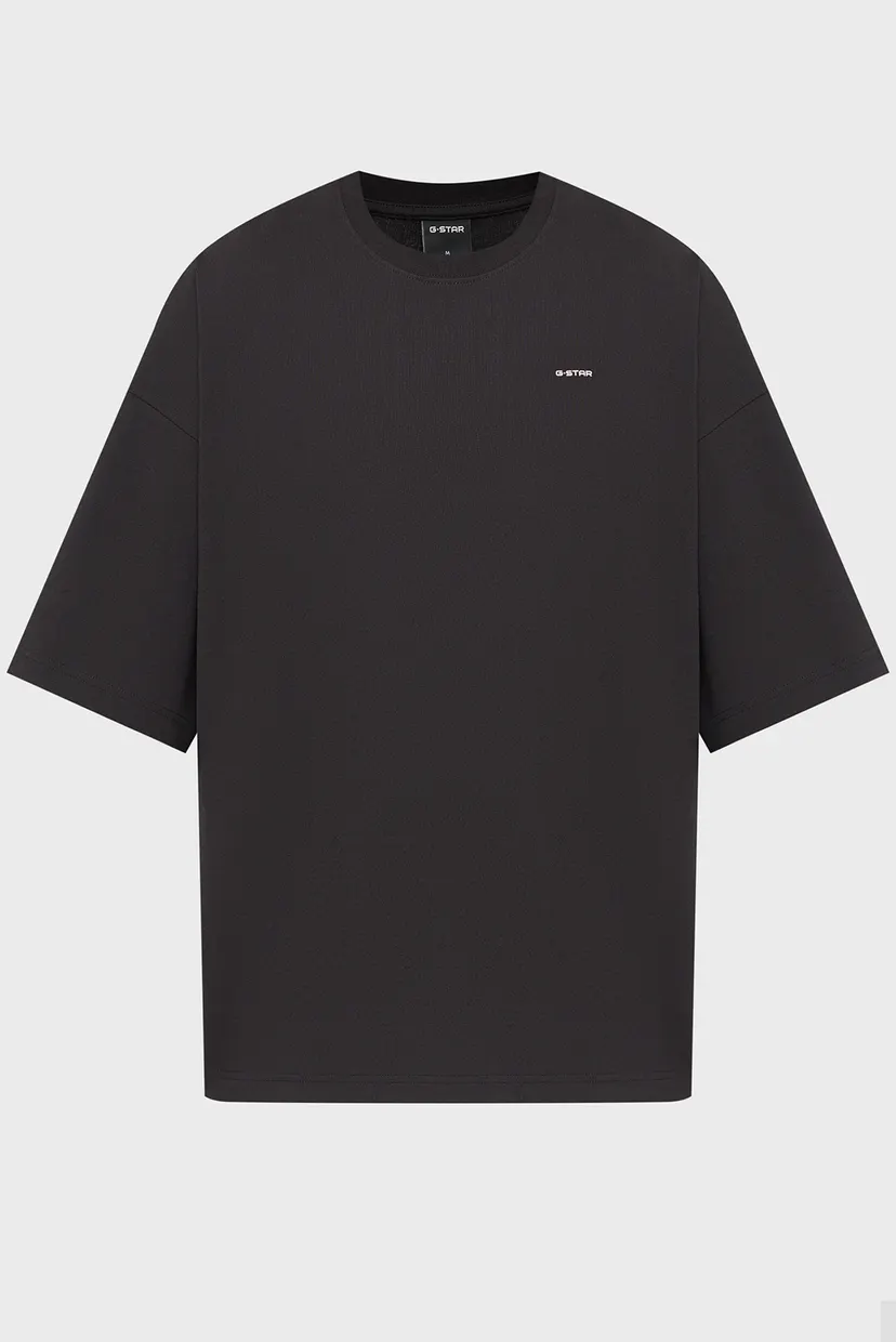 Чоловіча чорна футболка Heavy oversized 6