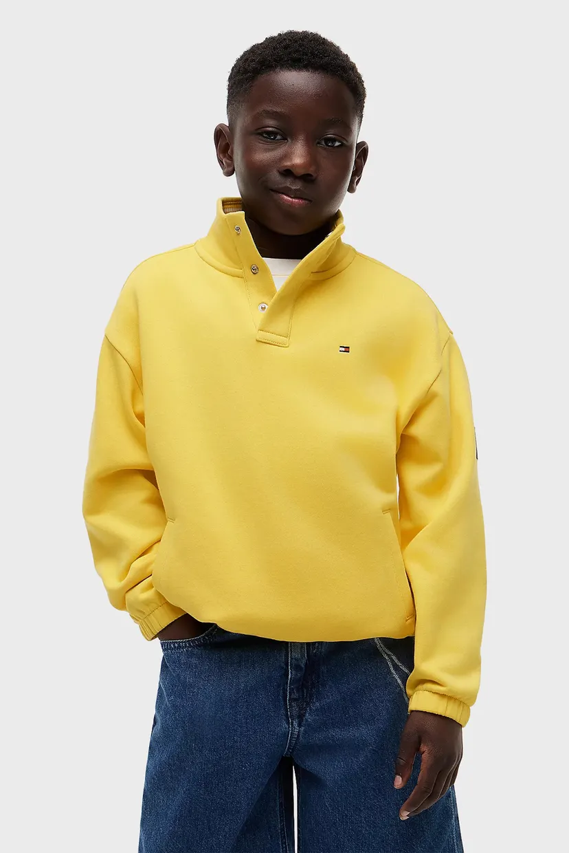 Дитяча жовта спортивна кофта BUTTON HIGH NECK SWEATSHIRT 3
