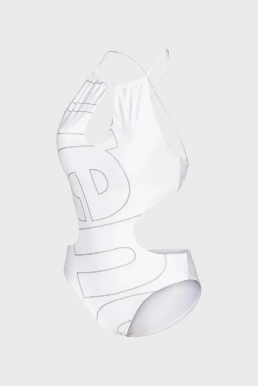 Жіночий білий купальник LOGOTYPE CUTOUT SWIMSUIT 4