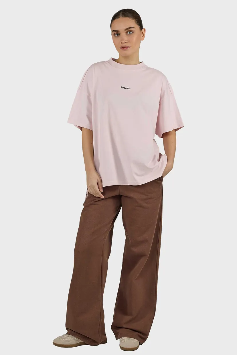 Женская розовая футболка Miravet Heavy Oversized 3
