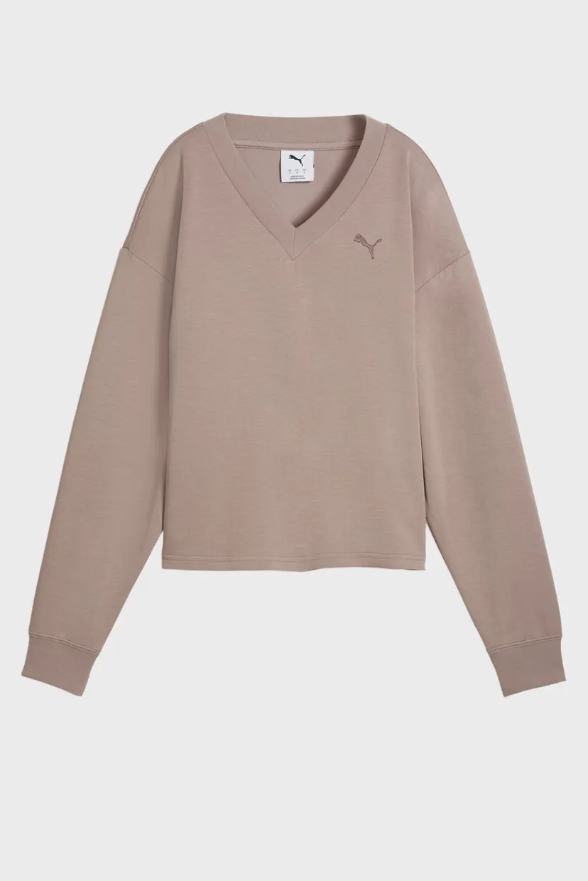 Жіночий пудровий світшот Essentials Elevated V-neck Sweatshirt Women 4