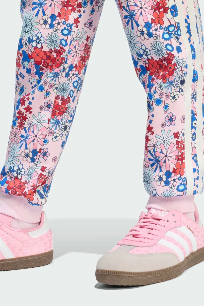 Детский розовый спортивный костюм (свитшот, брюки) adidas Originals x Liberty London CREW 5