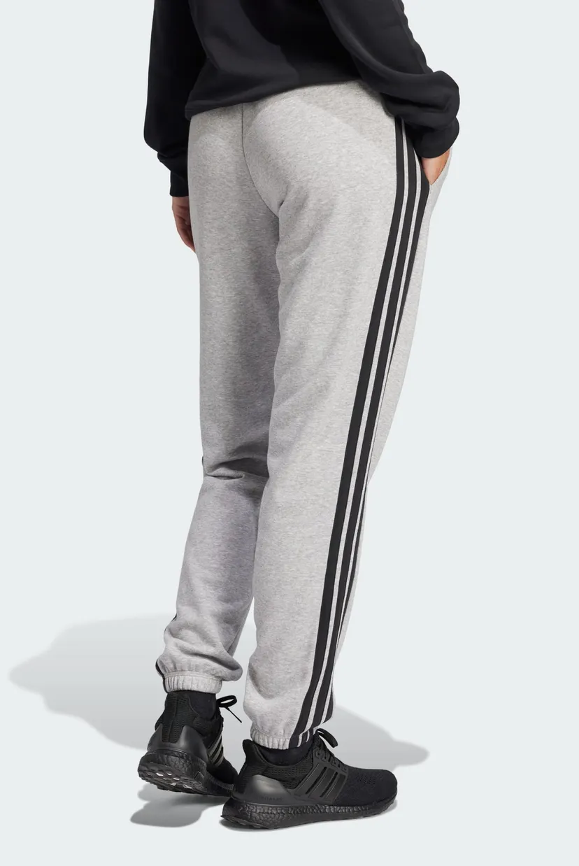 Женские серые спортивные брюки Essentials 3-Stripes French Terry Cuffed 3