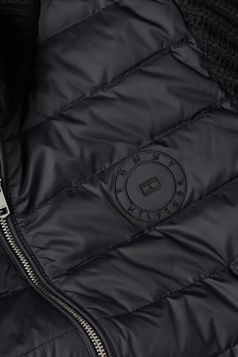 Жіночий чорний пуховик KNIT MIX DOWN JACKET 4