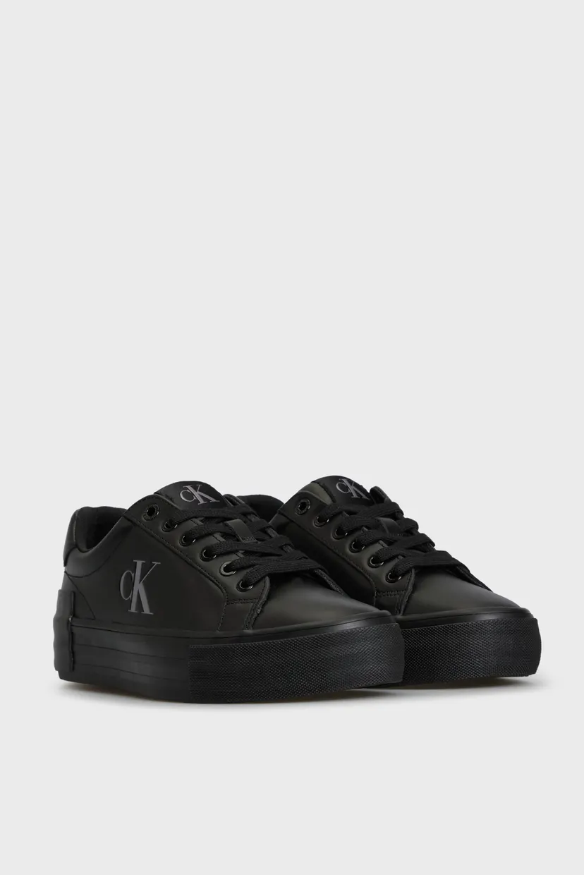 Жіночі чорні шкіряні снікерси VULC FLATFORM LOW 3