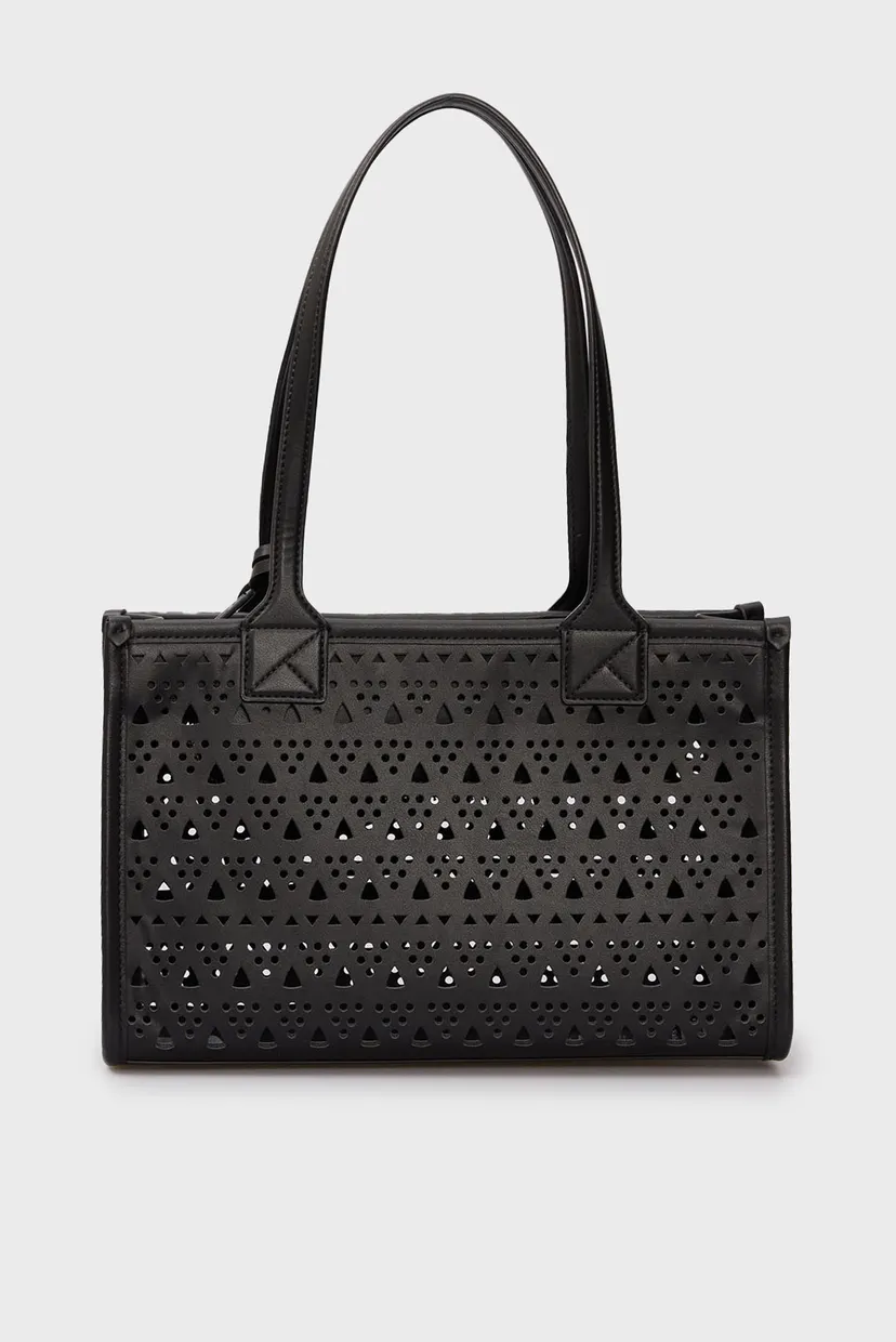 Жіноча чорна сумка K SKUARE MD TOTE PERFORATED 4