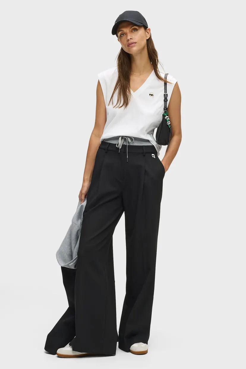 Жіночі чорні брюки IKON DOUBLE WAISTBAND 4