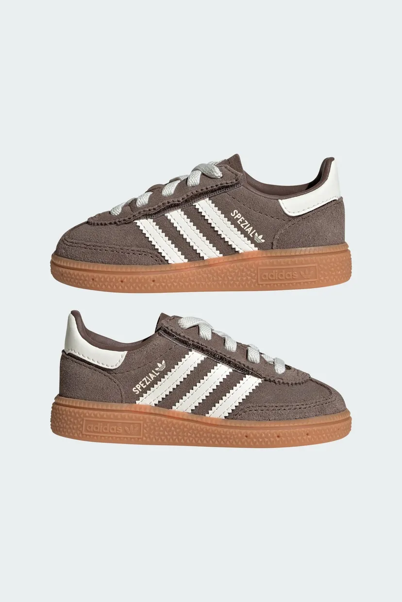 Детские коричневые замшевые сникерсы Handball Spezial Comfort Closure Elastic Lace Kids 5