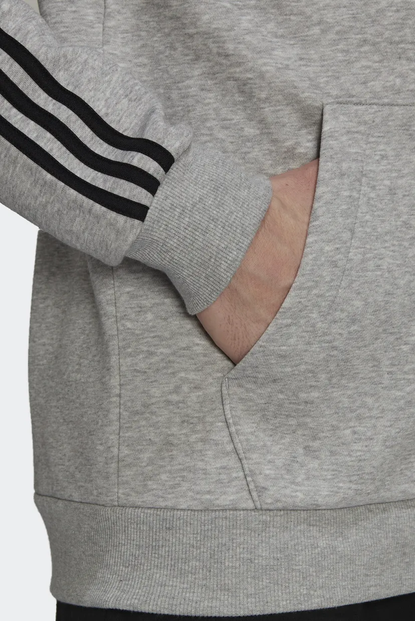 Мужское серое худи Essentials 3-Stripes 6