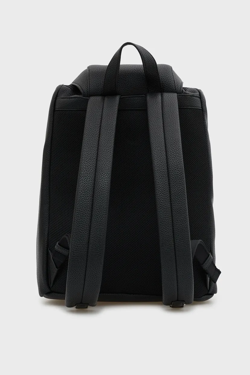 Женский черный рюкзак WEBBING STRAP FLAP 4