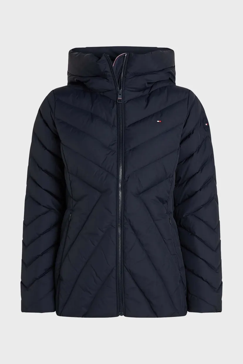 Женский темно-синий пуховик CHEVRON MW DOWN JACKET 4