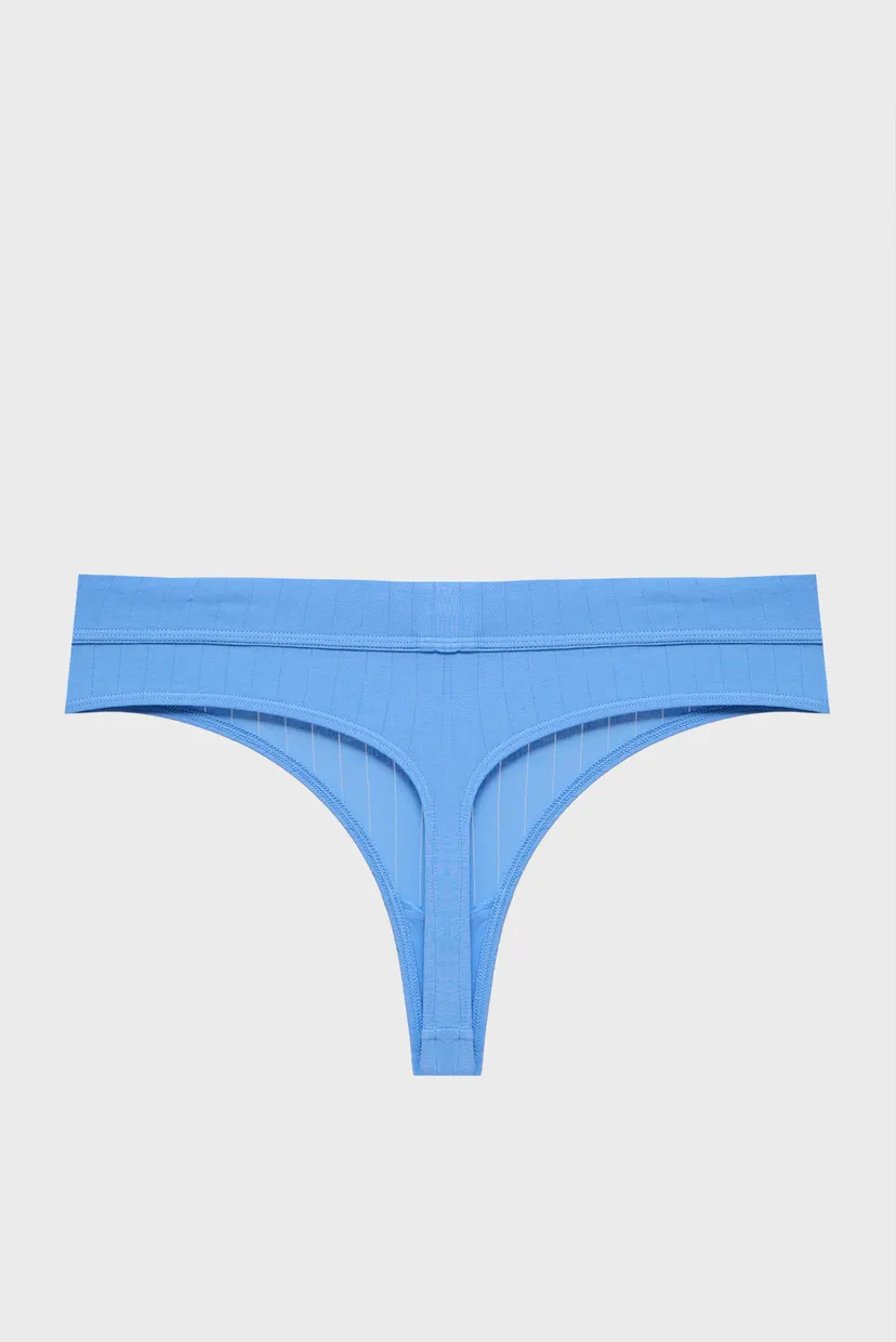 Жіночі блакитні трусики THONG 8
