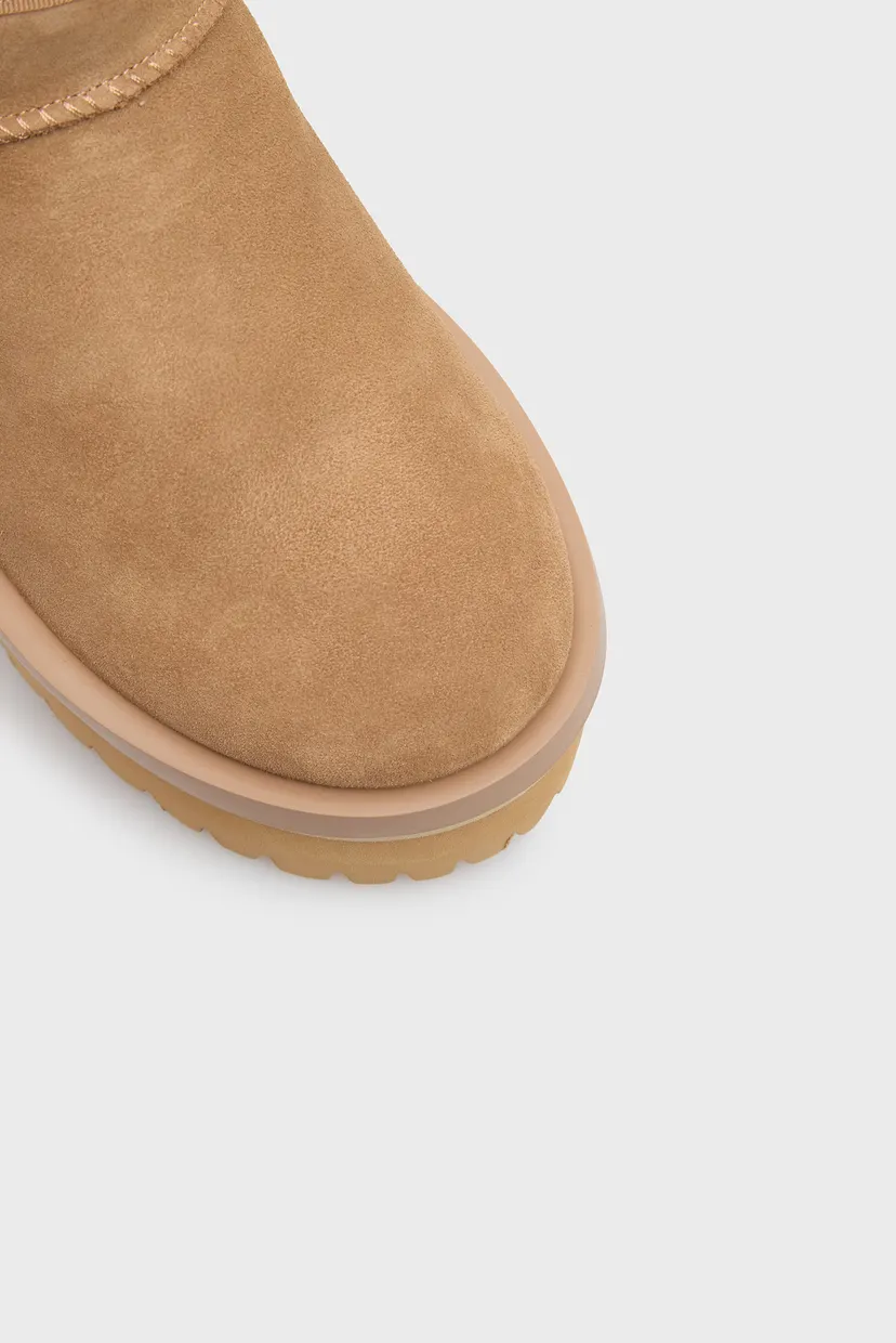 Жіночі бежеві замшеві уггі FLATFORM 5