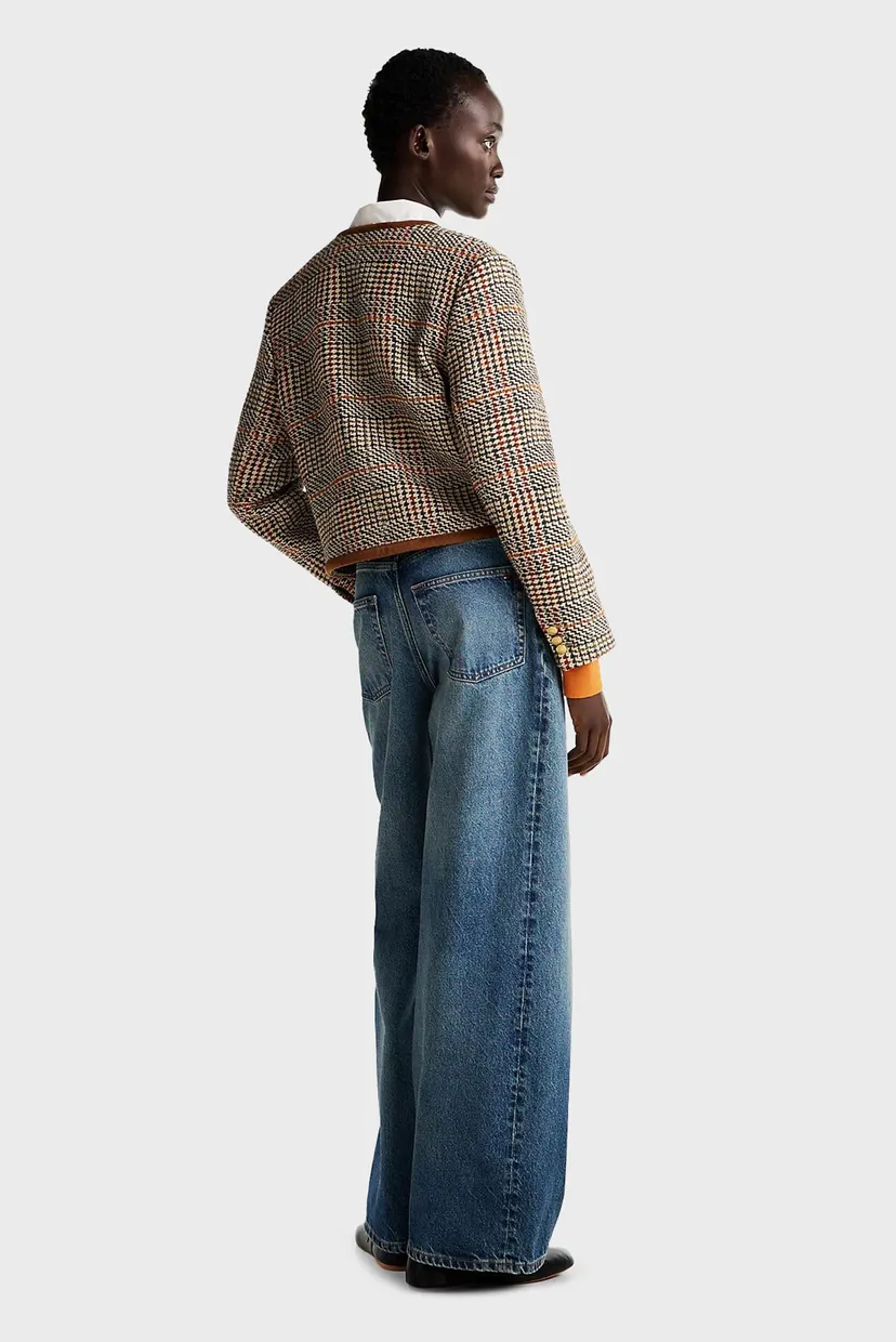 Женский твидовый жакет TWEED WOOL MIX CHECK CREW JACKET 3