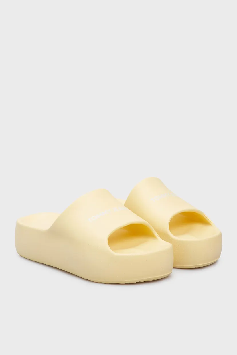 Жіночі жовті слайдери TJW CHUNKY FLATFORM SLIDE 3