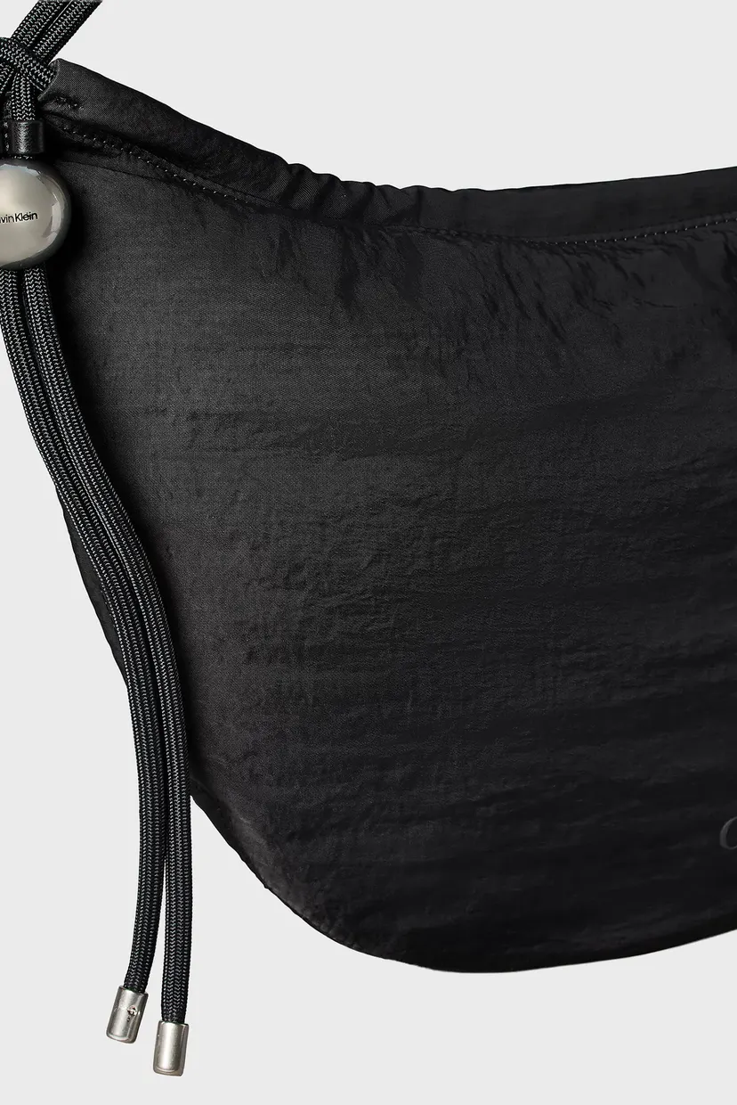 Женская черная сумка NYLON CORD SMALL HOBO BAG 5
