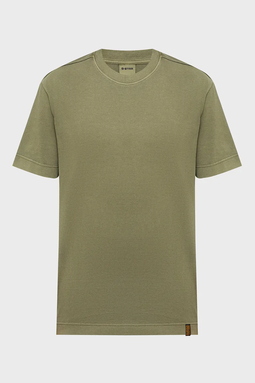 Мужская оливковая футболка GS-01 washed 6