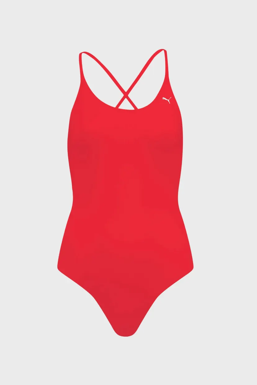 Женский красный купальник Swim Women’s V-Neck Cross-back Swimsuit 7