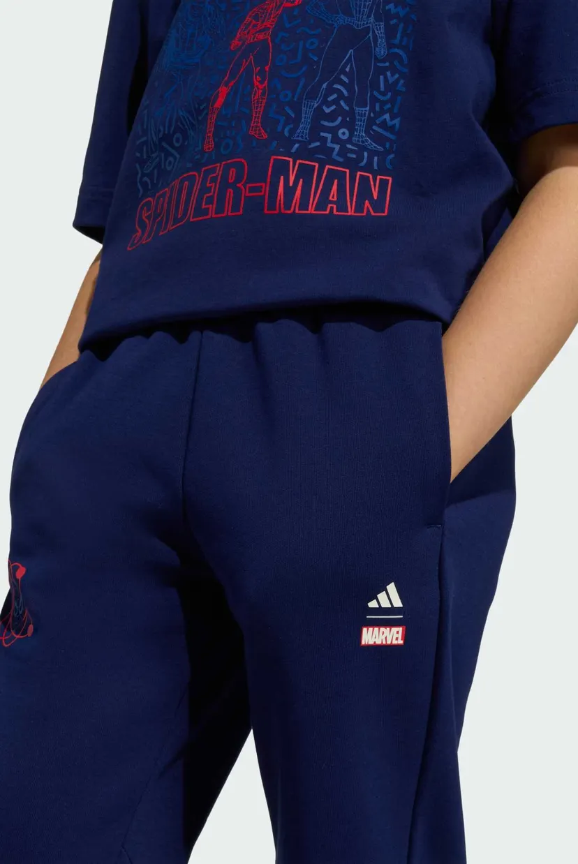 Детские синие спортивные брюки ADIDAS MARVEL SPIDER-MAN 6