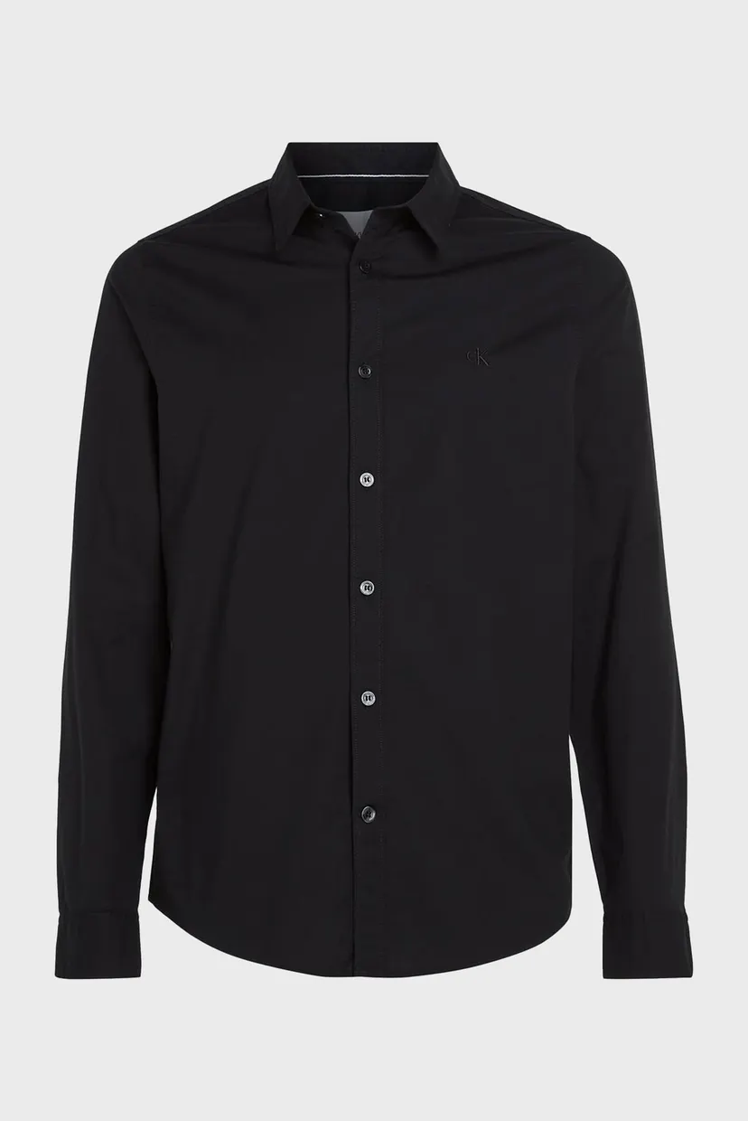 Мужская черная рубашка SLIM STRETCH 6