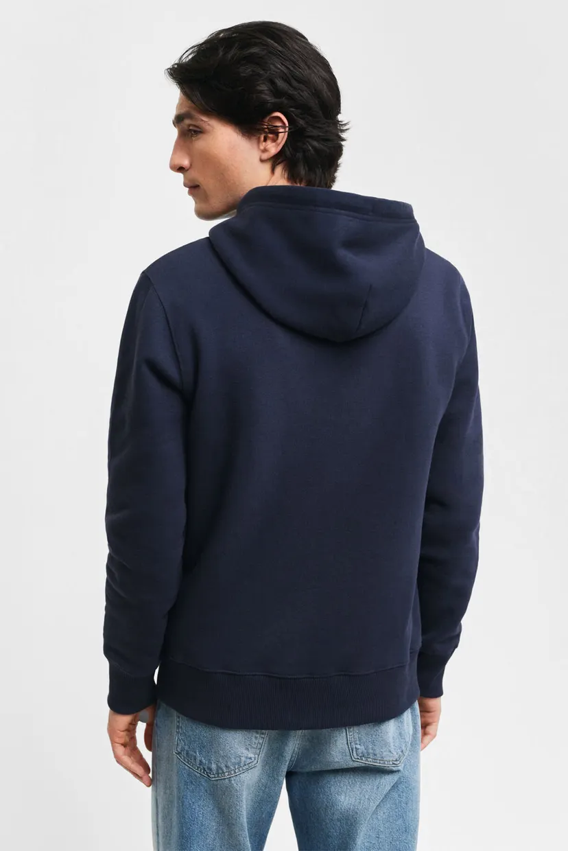 Мужское темно-синее худи EMBOSSED FULL-ZIP 3