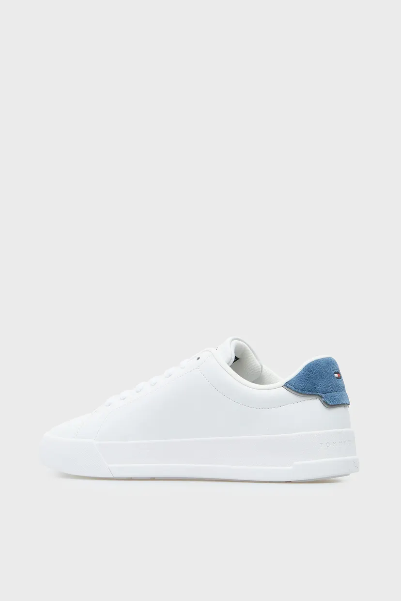 Мужские белые кожаные сникерсы COURT LTH DETAIL 5