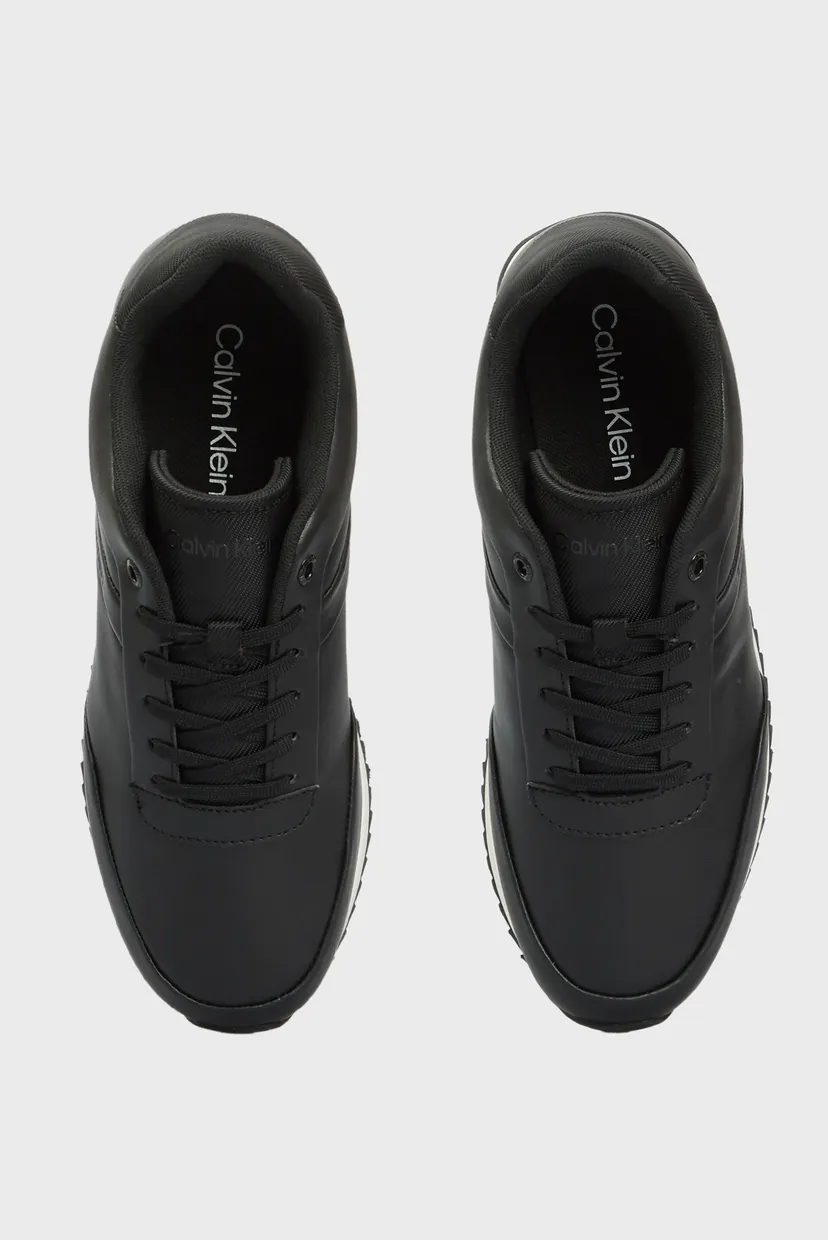 Женские черные кожаные кроссовки RUNNER LACE UP LTH 4