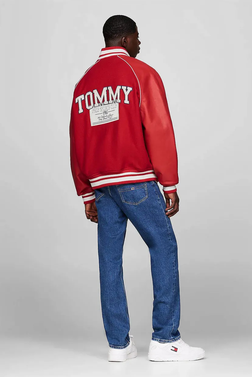 Червоний вовняний бомбер TJCU WOOL VARSITY JACKET (унісекс) 6
