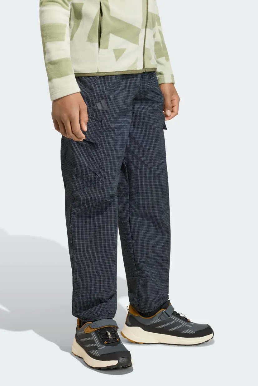 Детские черные спортивные брюки в клетку Terrex Kids Xploric CLIMA365 Cargo Kids 4