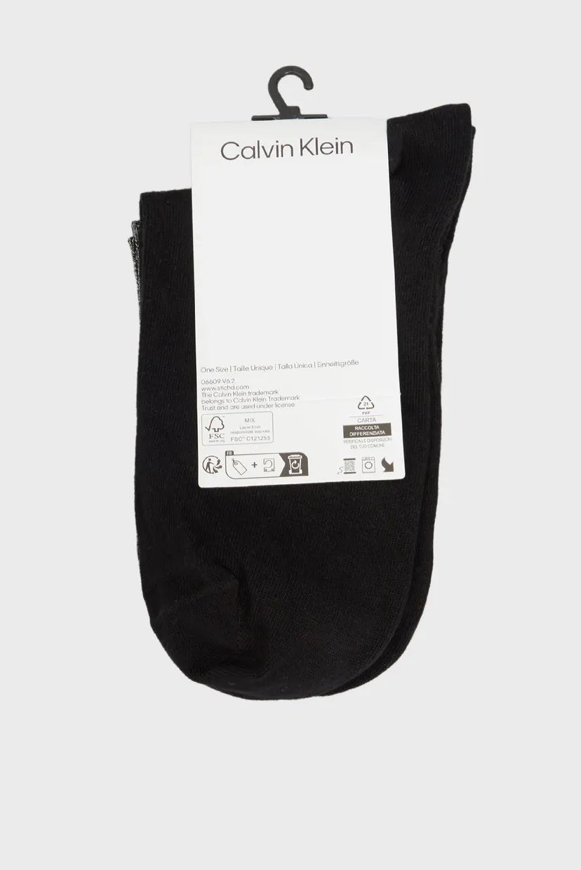 Женские носки (2 пары) CK WOMEN SHORT SOCK  SHINY MOULINE 3