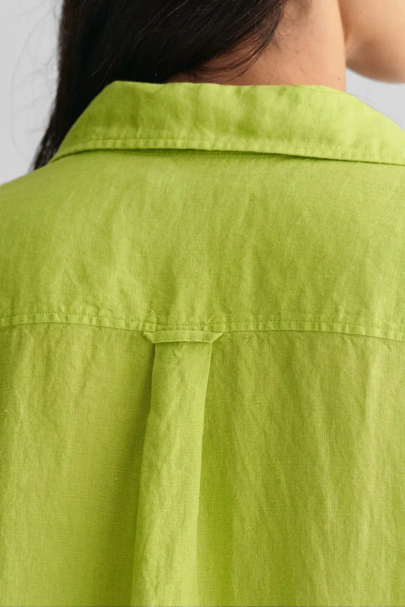 Женское салатовое льняное платье REL SS LINEN CAFTAN 5