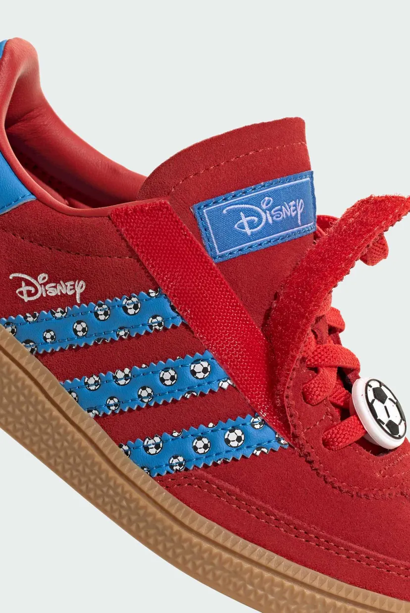 Детские красные замшевые сникерсы ADIDAS DISNEY HANDBALL SPEZIAL COMFORT CLOSURE ELASTIC LACE 8