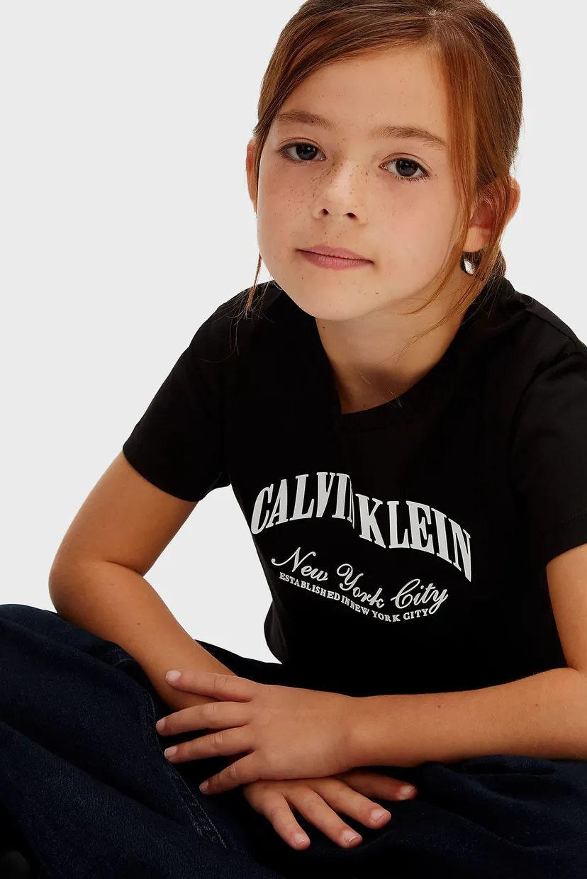 Дитяча чорна футболка COLLEGIATE 6