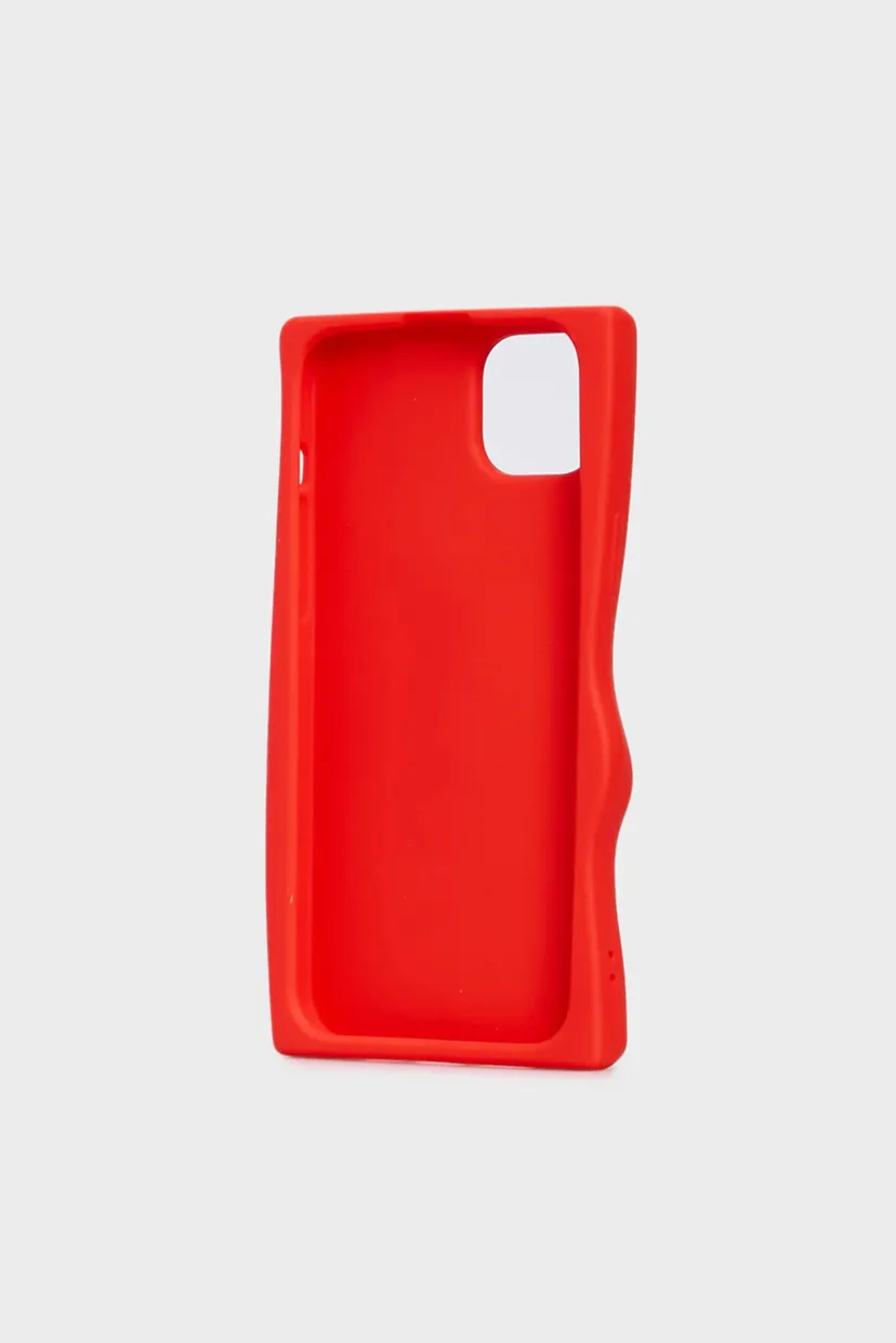 Червоний чохол для телефону Diesel Silicone Case iP 15 Plus 3