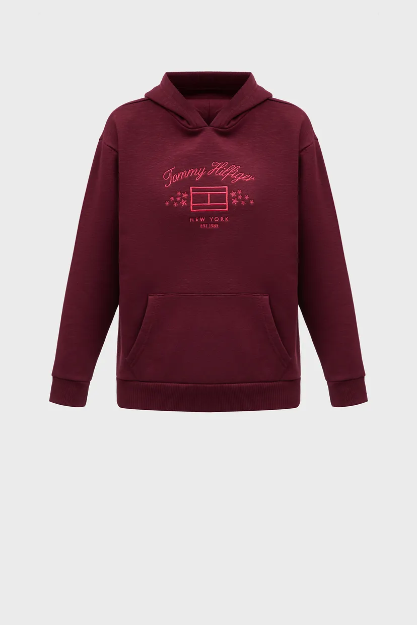 Дитяче бордове худі TH FLAG SLUB FLEECE HOODIE 5