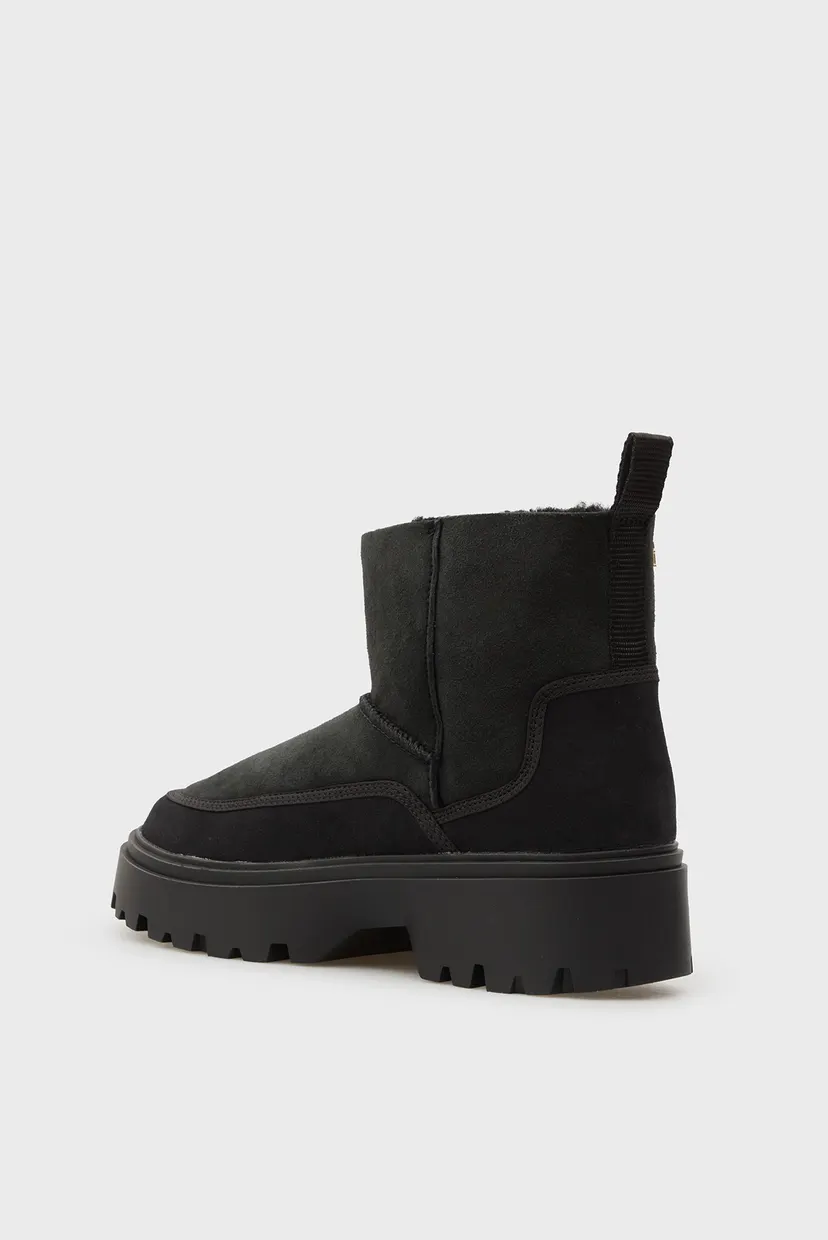 Женские черные замшевые угги SHEARLING 5