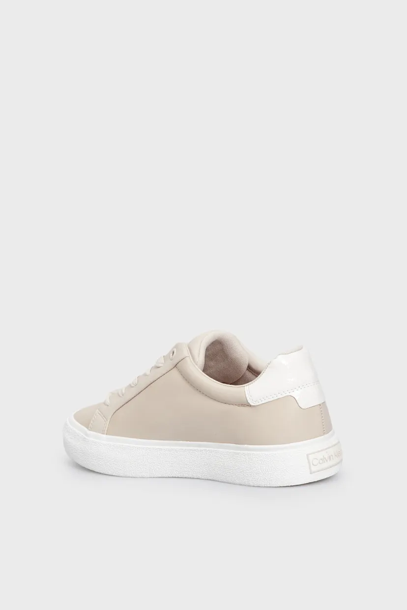 Жіночі бежеві шкіряні снікерси VULC LACE UP TEXTURE FOX - LTH 5