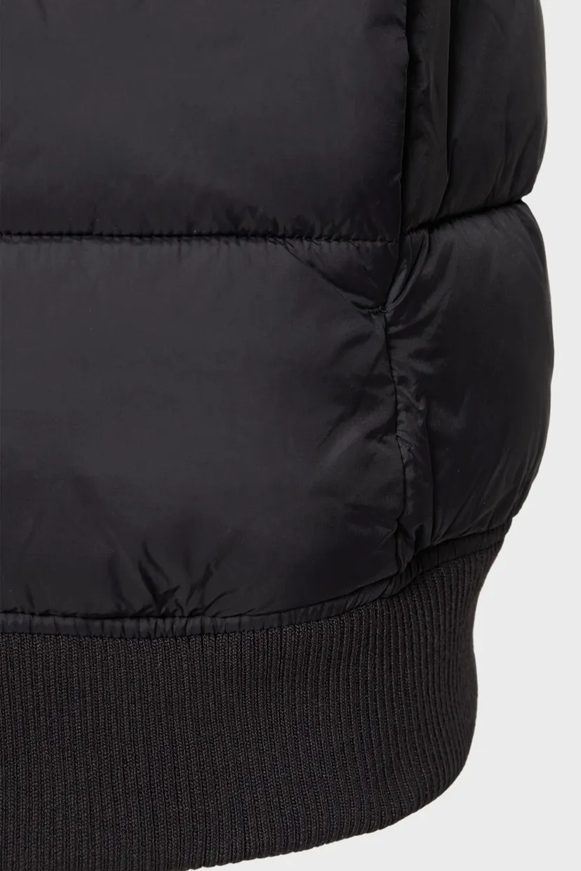 Мужская черная куртка FUNNEL NECK WADDED 4