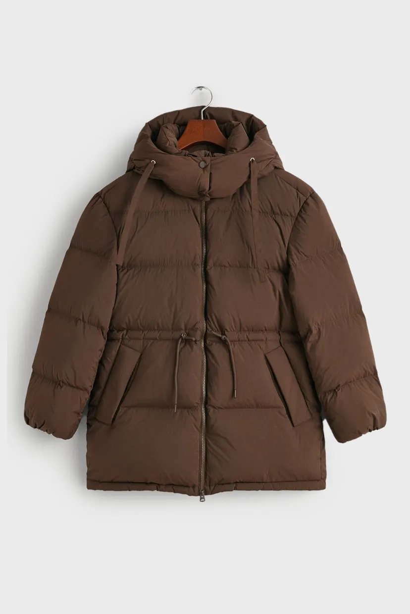 Жіночий коричневий пуховик MID LENGTH DOWN JACKET 9