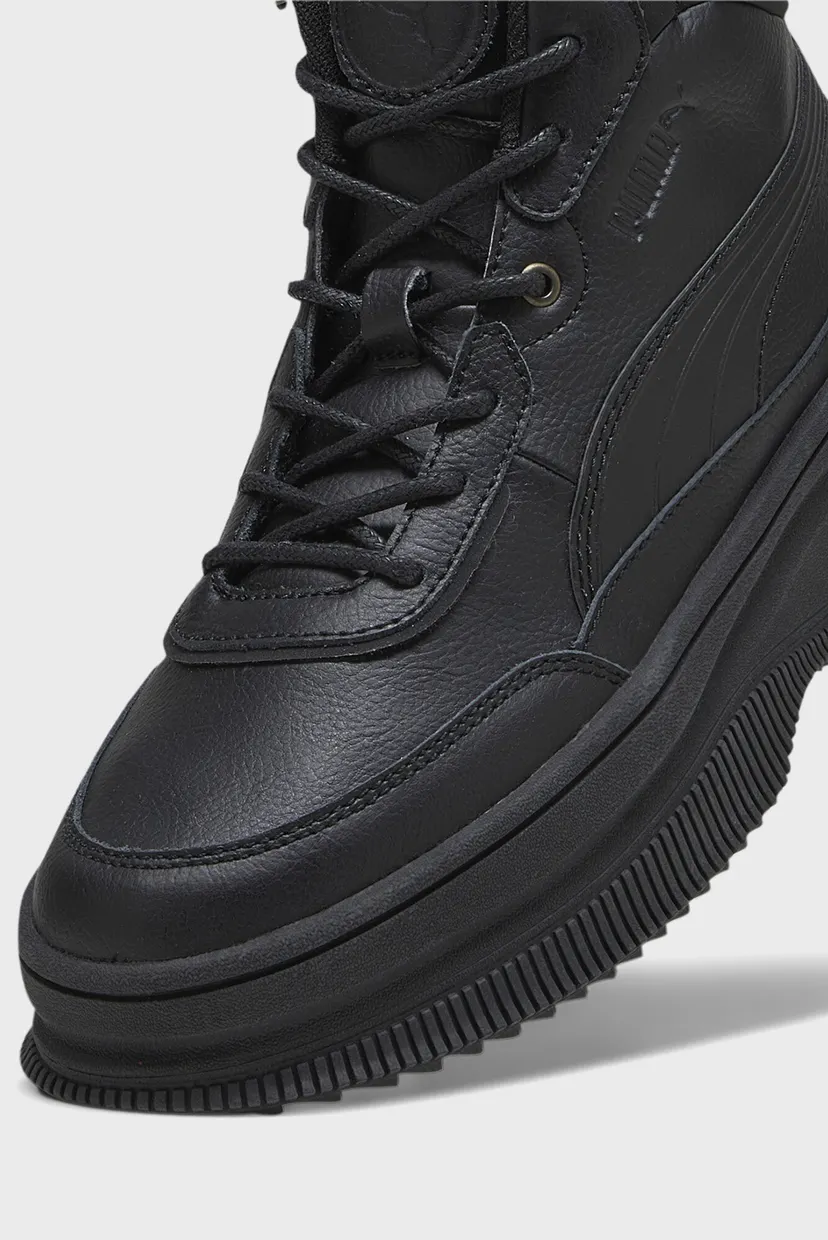 Жіночі чорні шкіряні хайтопи Mayra Women's Sneakers 6