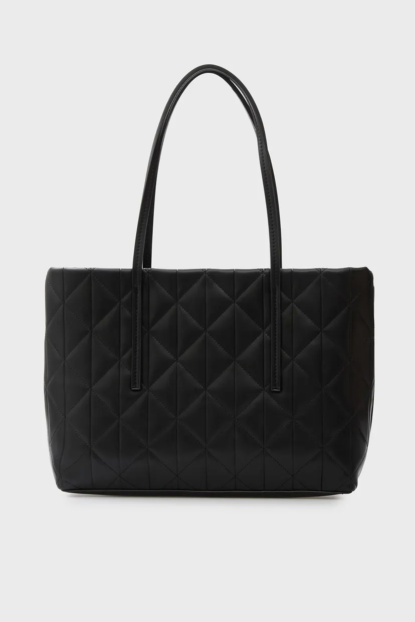 Жіноча чорна сумка QUILTED SMALL TOTE 4