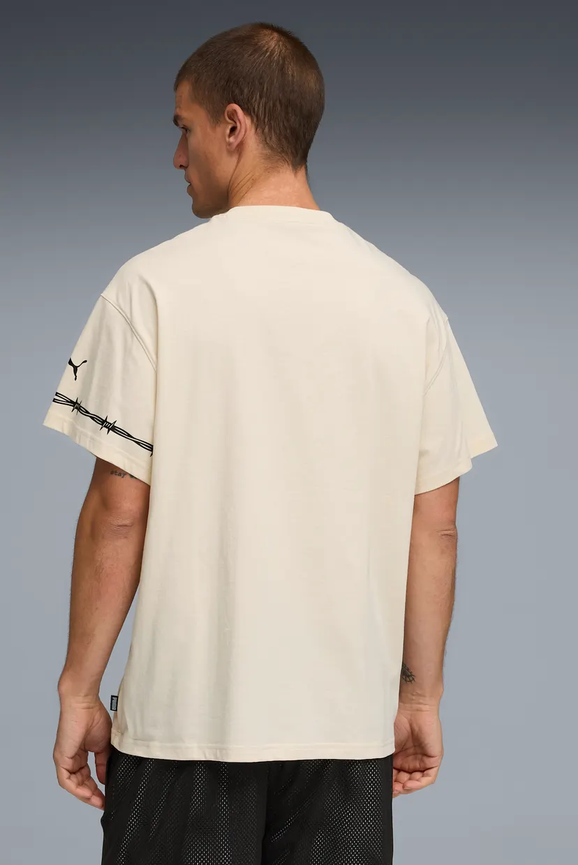 Чоловіча бежева футболка Swish N' Ink II Oversized Basketball Tee Men 3