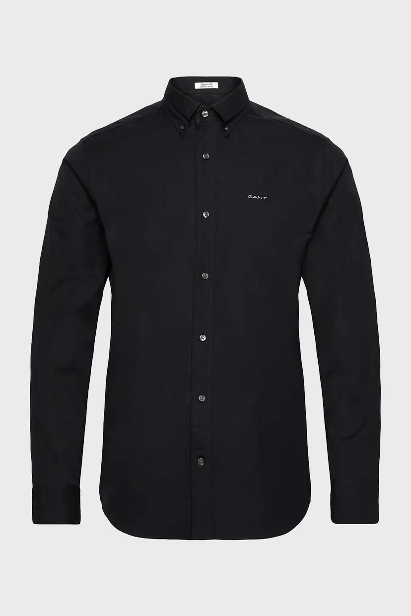 Чоловіча чорна сорочка REG PINPOINT OXFORD 7