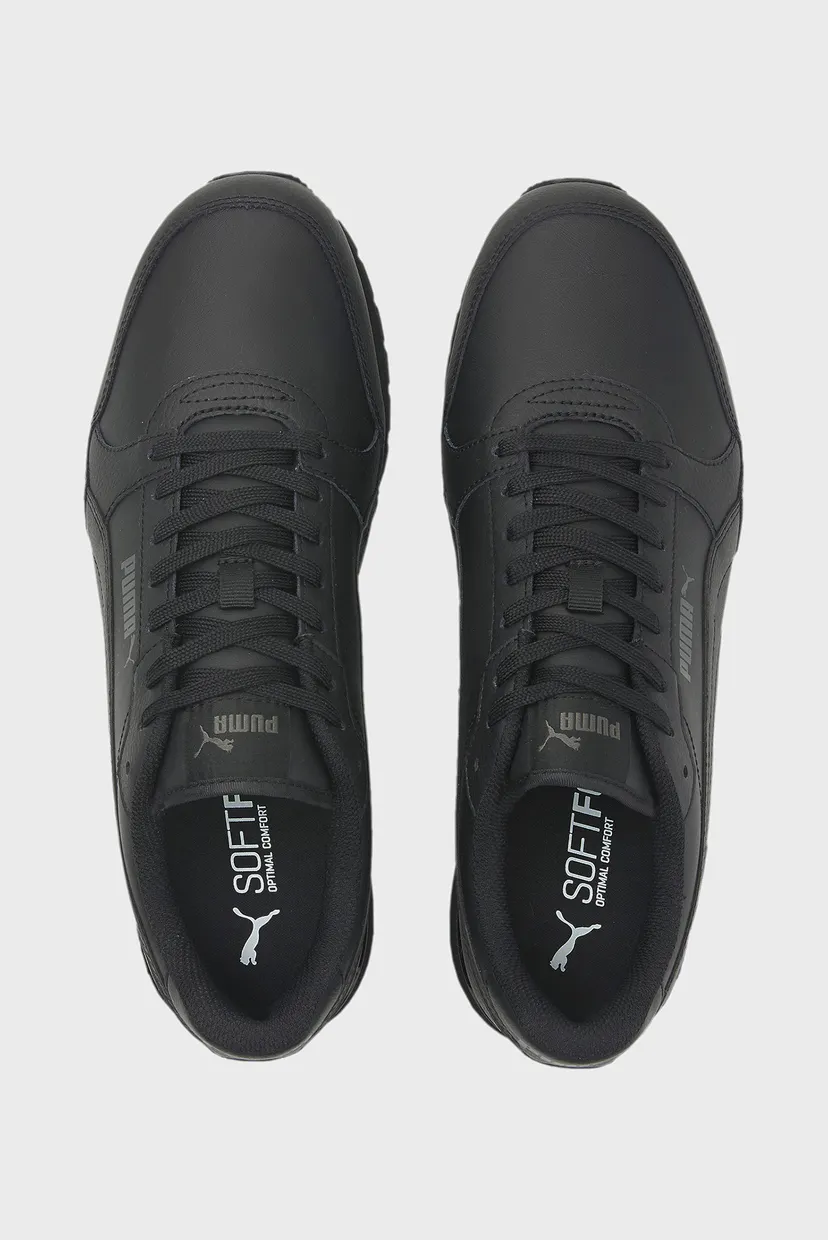 Черные кожаные кроссовки ST Runner v3 L Trainers 6