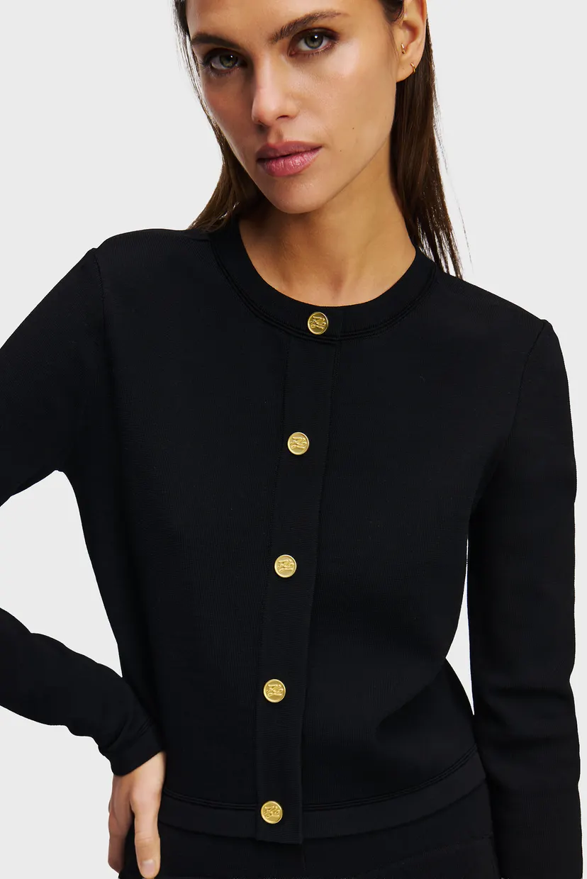Женский черный кардиган BUTTON CARDIGAN 4