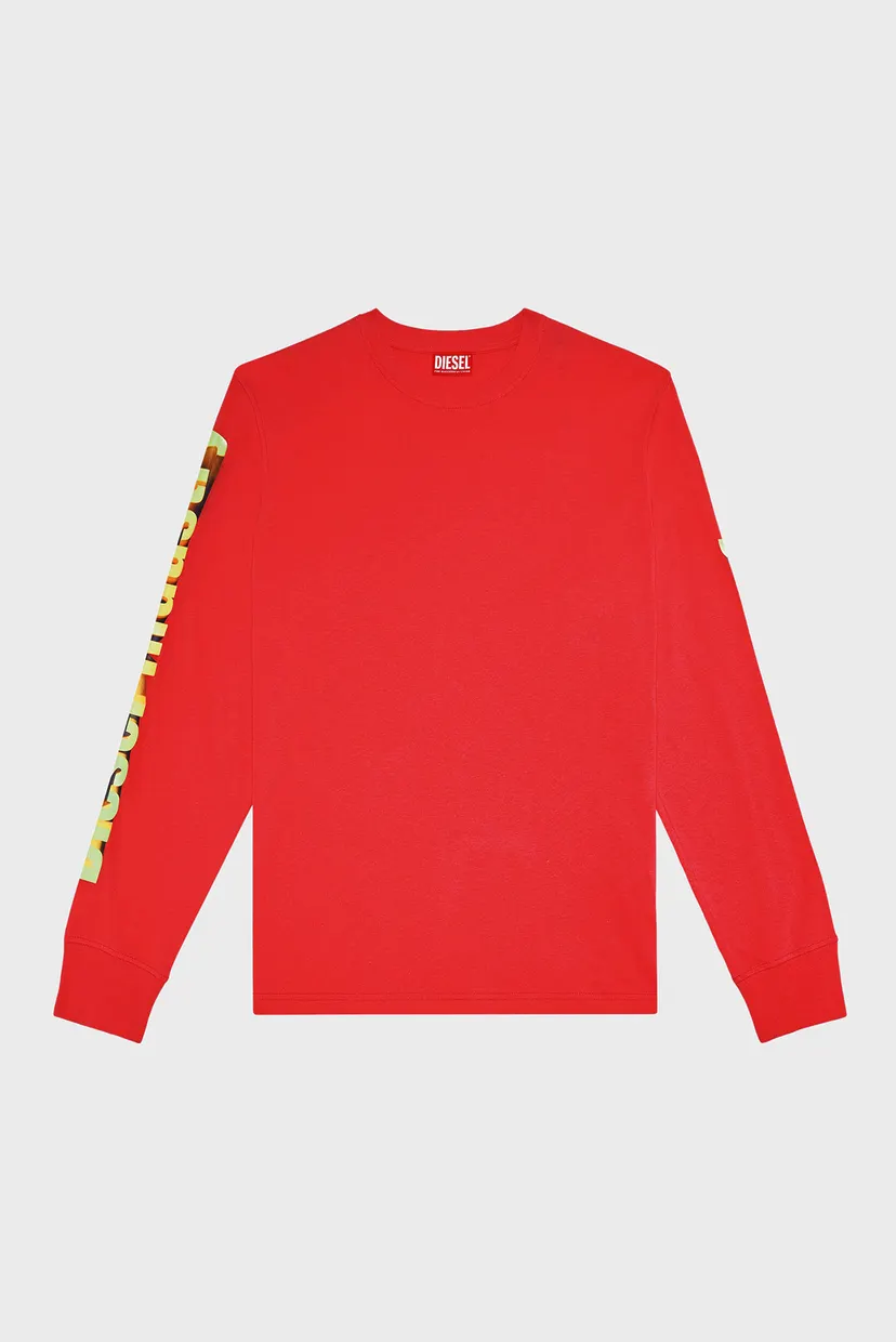 Мужской красный лонгслив T-JUST-LS-L1 T-SHIRT 6