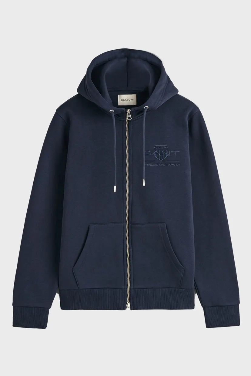 Женское темно-синее худи REG TONAL SHIELD ZIP 6