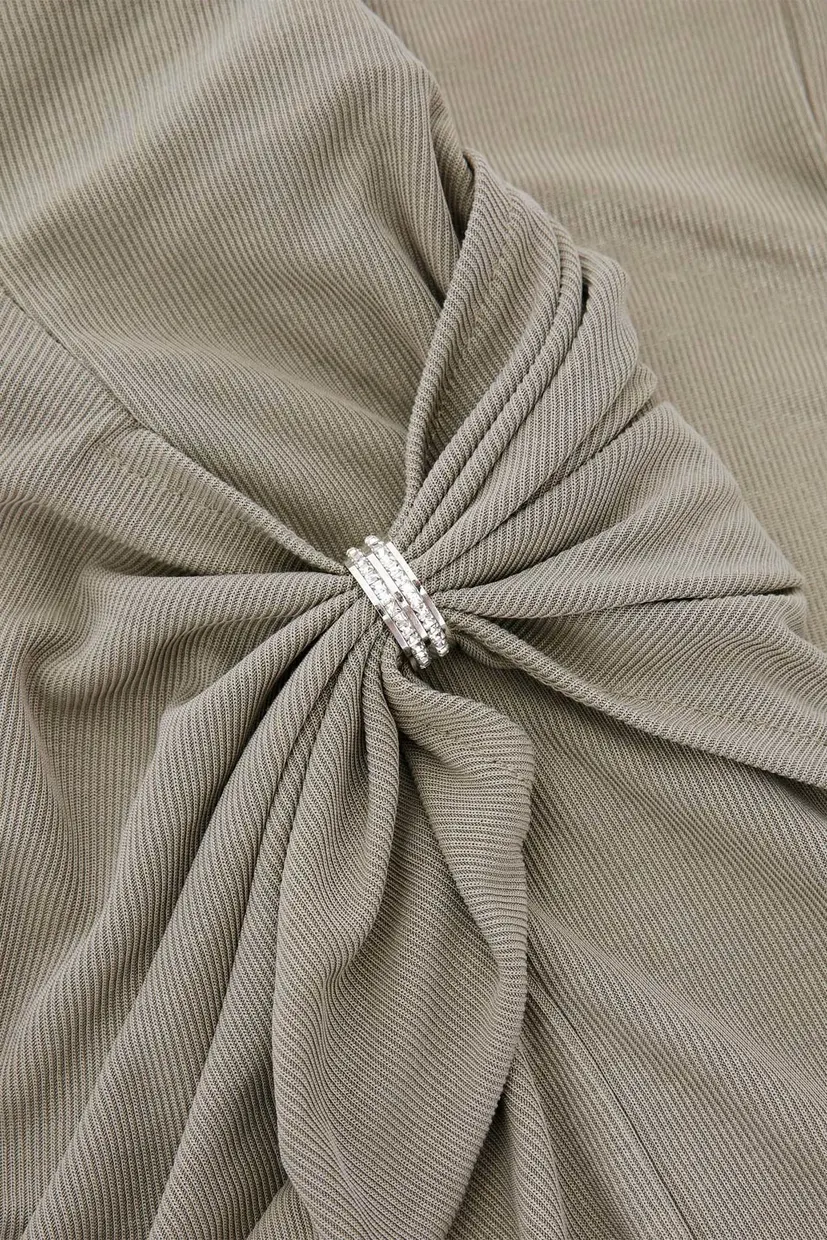 Женская оливковая юбка 6