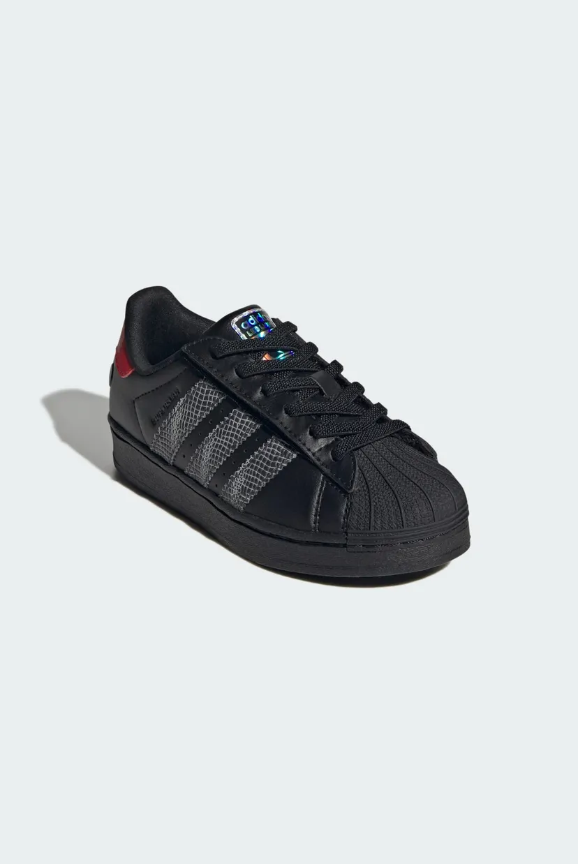 Дитячі чорні снікерси SUPERSTAR LED LIGHTS COMFORT CLOSURE ELASTIC LACE 4