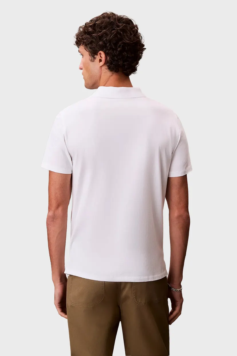 Мужское белое поло SLIM STRETCH 4